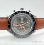 Copy Omega Speedmaster Racing Chrono Citizen 8215 Brown Leather Strap 40mm